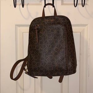Brown Calvin Klein Backpack Purse